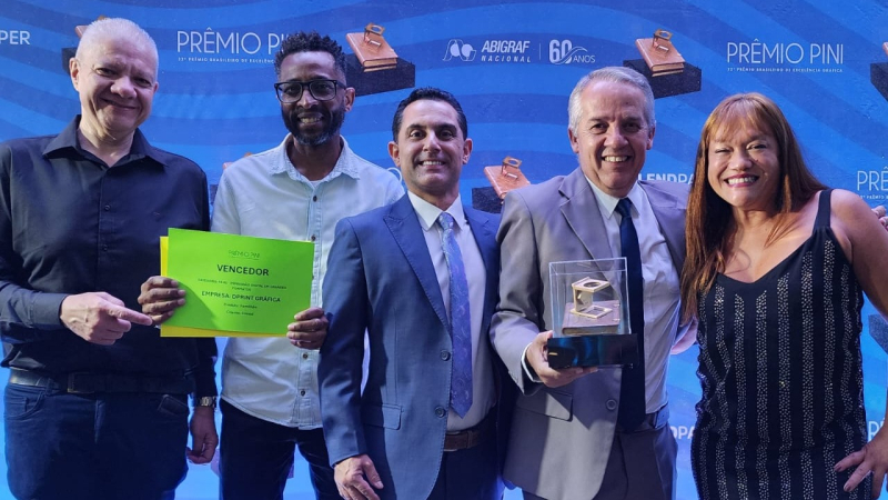 Tecnologia e qualidade da comunicação visual do Grupo D'Print levam mais um Prêmio Fernando Pini de Excelência Gráfica 